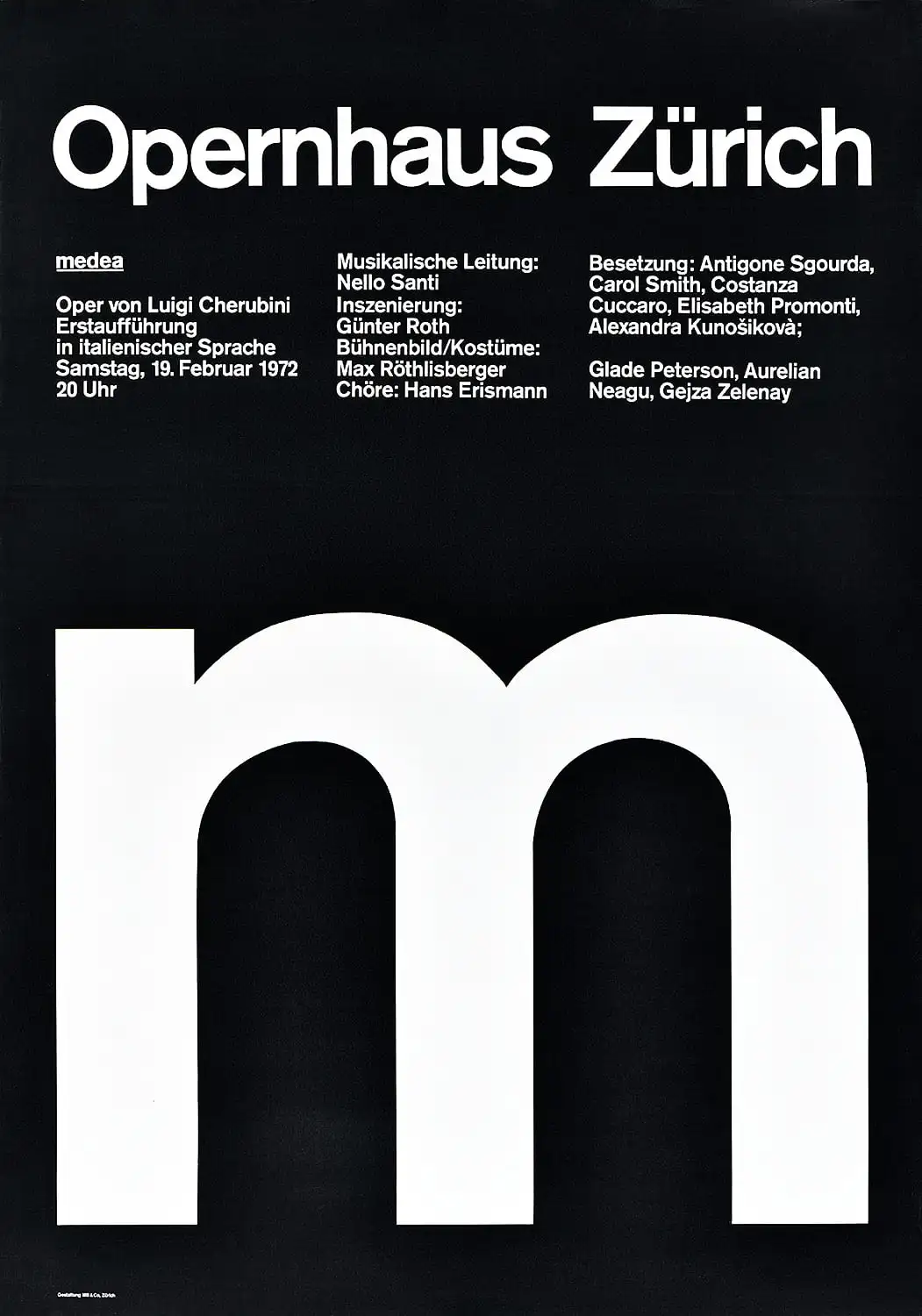 Josef Müller-Brockmann: Medea / Obernhaus Zürich / 1972