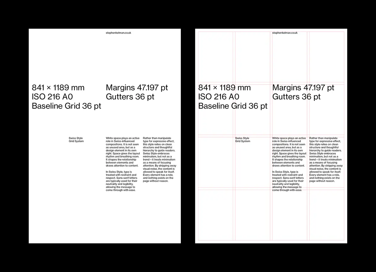 Swiss Style Poster Grid System | stephenkelman.co.uk